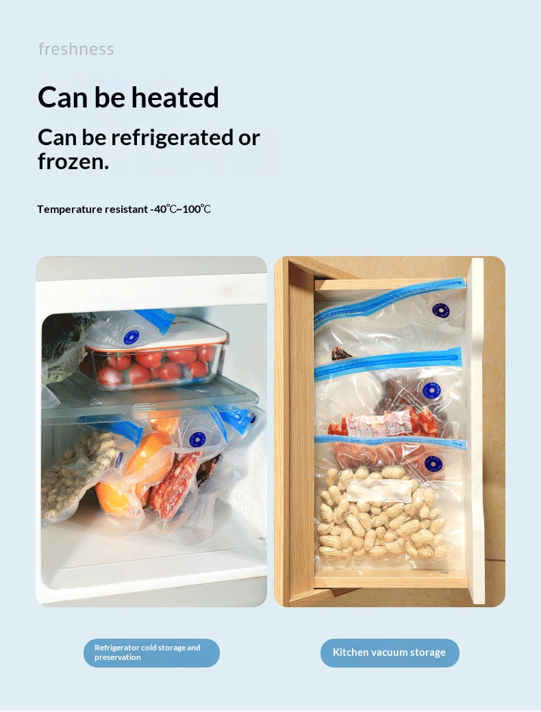 Meal Prep Vacuum Seal Containers - BPA İçermeyen Yeniden Kullanılabilir Vakumlu Gıda