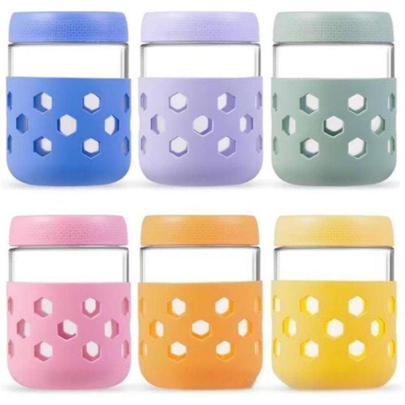 Meal Prep Glass Containers With Lids - Hava Geçirmez Kapaklı YUMUŞAK Cam Kavanozlar,