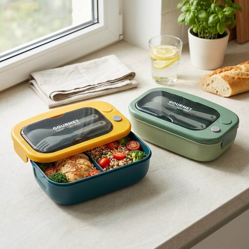 Meal Prep Kinder - Mikrodalgada Kullanılabilir Plastik Bento Kutusu Yetişkin