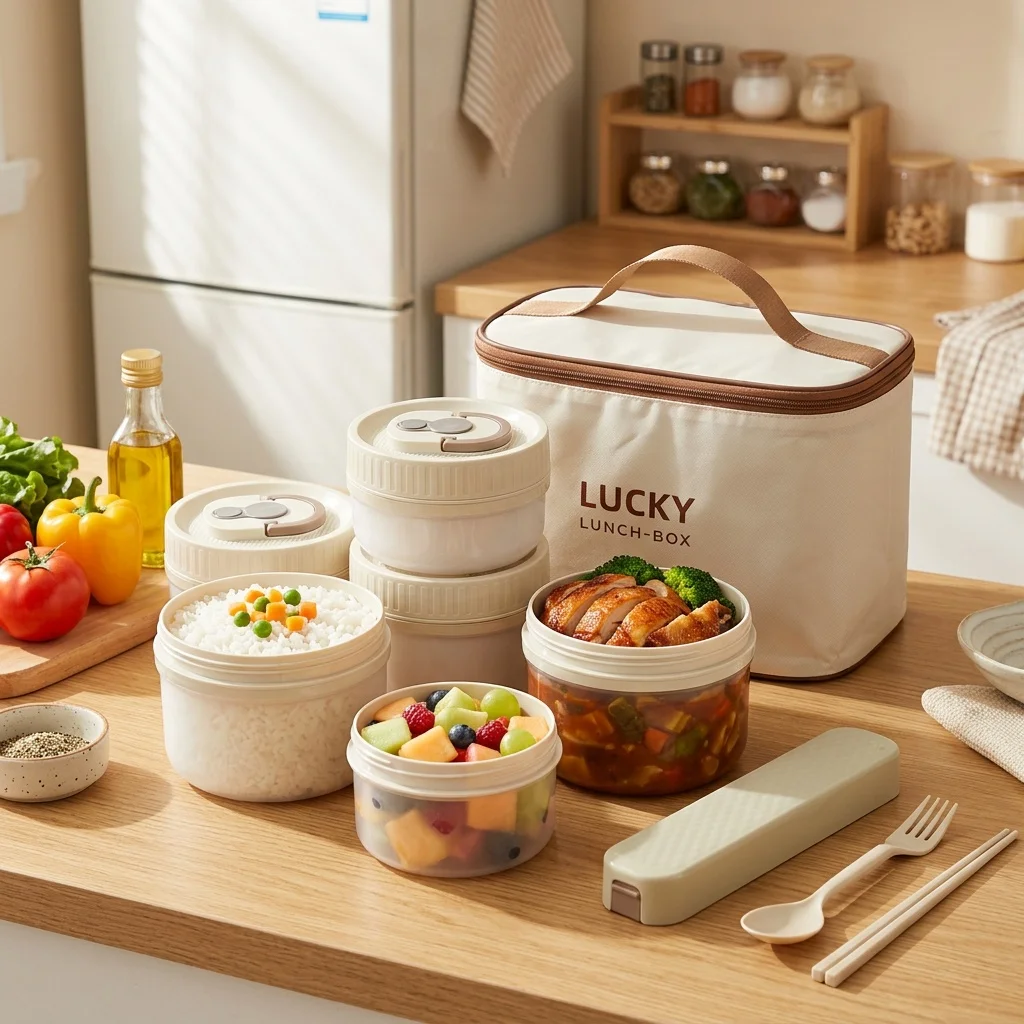 Meal Prep Kinder - Mikrodalgaya Uygun, Sızdırmaz, Plastik Bento Öğle