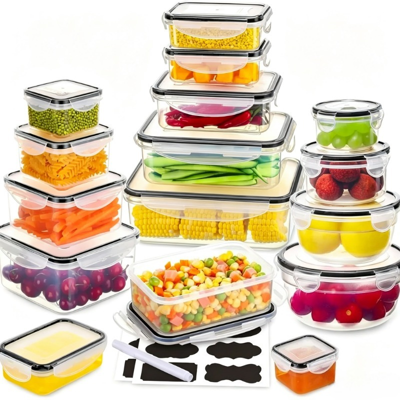 Meal Prep Glass Containers With Lids - Cam Gıda Saklama Kabı Seti, Hava