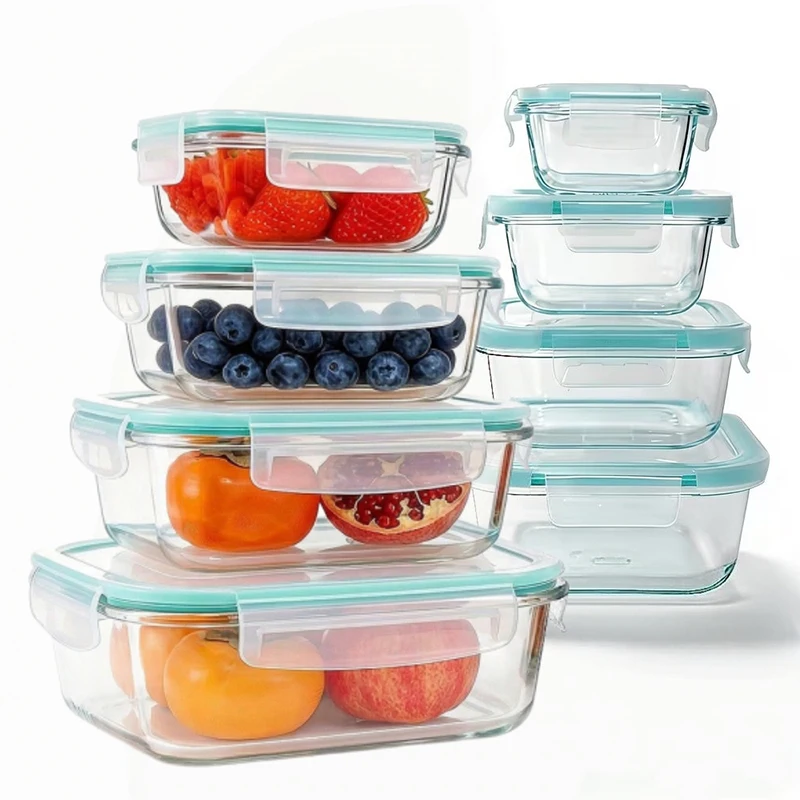 Meal Prep Glass Containers With Lids - Borosilikat Cam Öğle Yemeği Kutusu Hava