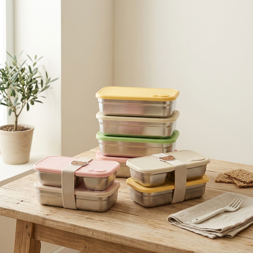 Meal Prep Kinder - 304 Paslanmaz Çelik Bento Öğle Yemeği