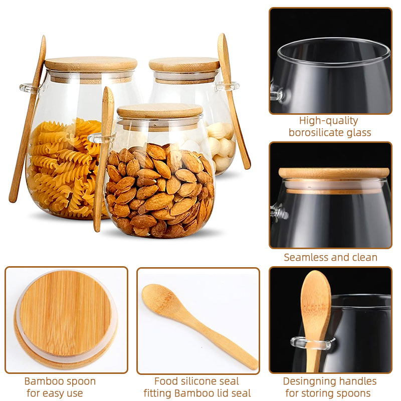 34oz mühürlü cam kavanoz kaşık - Meal Prep Glass Containers With Lids incelemesi ve fiyatı