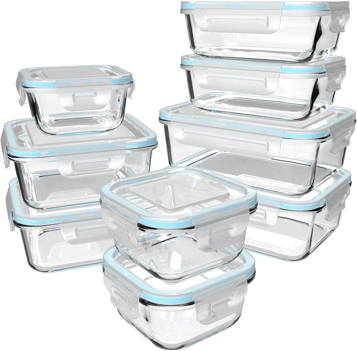 18 Parçalı, Kapaklı Cam Yemek  - Meal Prep Glass Containers With Lids incelemesi ve fiyatı