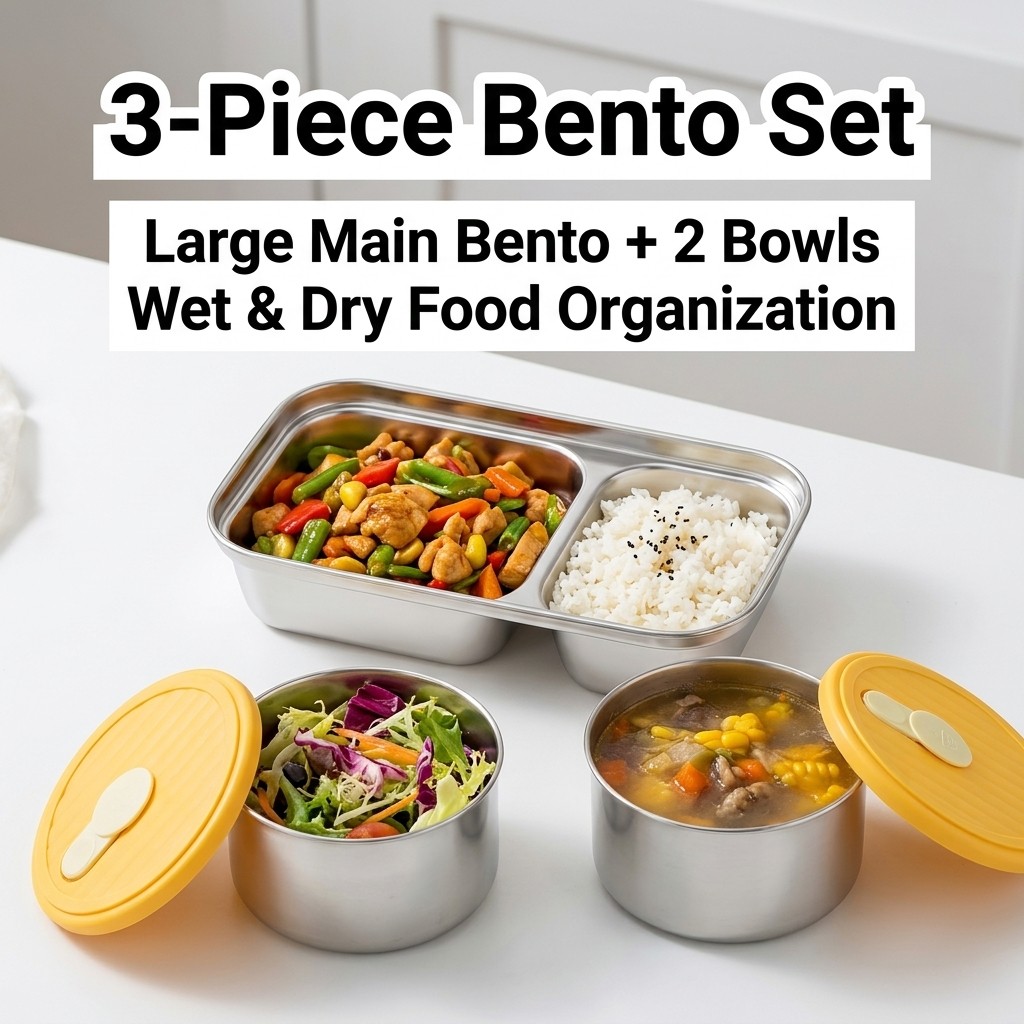 304 Paslanmaz Çelik Bento Kutu - Meal Prep Kinder incelemesi ve fiyatı