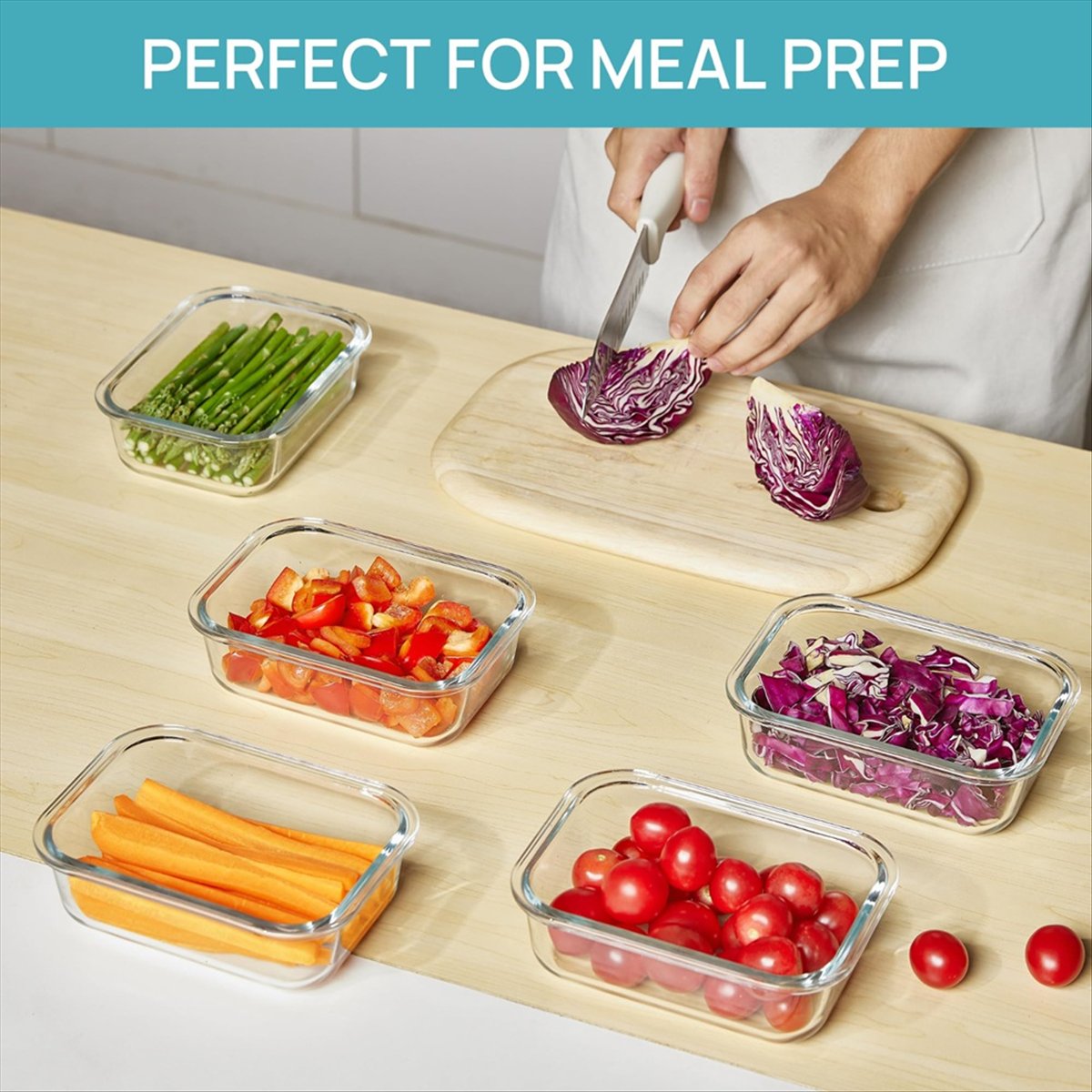(ESTR) 5'li Paket 22oz Cam Sak - Meal Prep Glass Containers With Lids incelemesi ve fiyatı