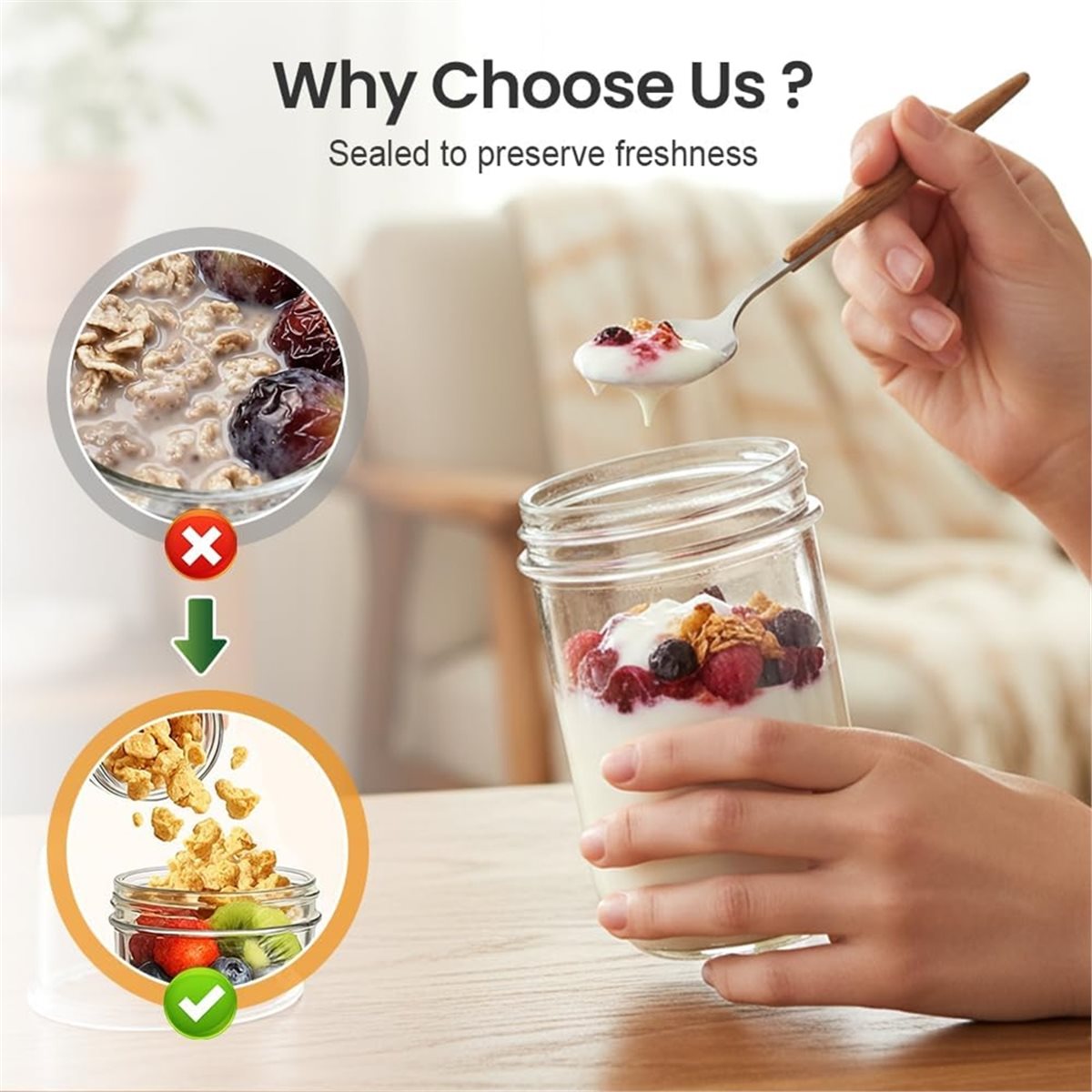 BAAE Gecelik Yulaf Ezmesi Kapl - Meal Prep Glass Containers With Lids incelemesi ve fiyatı