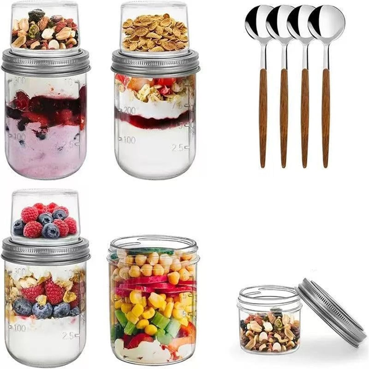 BAAE Gecelik Yulaf Ezmesi Kapl - Meal Prep Glass Containers With Lids incelemesi ve fiyatı