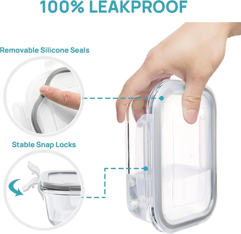 Cam Gıda Saklama Kabı Seti 18  - Meal Prep Glass Containers With Lids incelemesi ve fiyatı