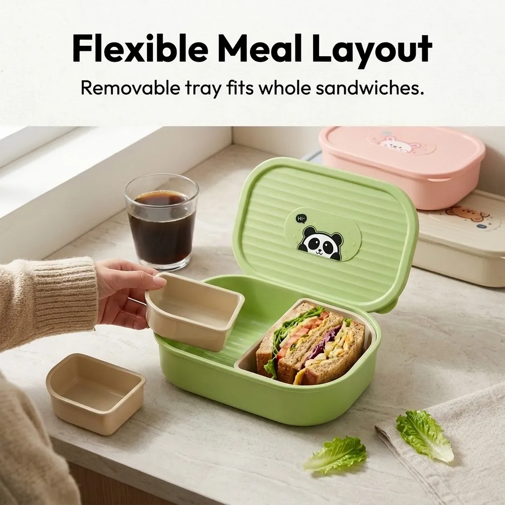 Çocuklar İçin Kapaklı Bento Öğ - Meal Prep Kinder incelemesi ve fiyatı