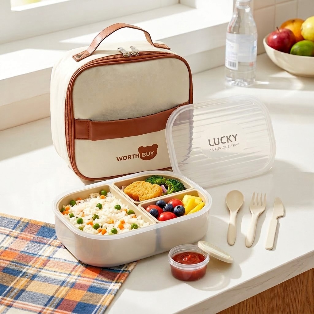 3 Bölmeli Plastik Bento Kutusu - Meal Prep Kinder incelemesi ve fiyatı
